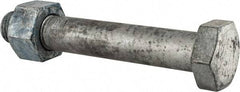 Value Collection - 1-1/4 - 7 Thread, 8" Length Under Head, Steel Hex Head Bolt - Hot Dipped Galvanized Coated, UNC Thread, ASTM A325 - USA Tool & Supply