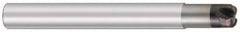 OSG - 3/16", 3 Flute, Single End, Solid Carbide, 1/16" Corner Radius End Mill - 2-1/4" OAL, 3/32" LOC, Right Hand Cut, 9/16" Extended Reach - USA Tool & Supply