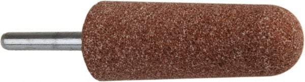 Norton - 1" Head Diam x 2-3/4" Thickness, A3, Tree End, Aluminum Oxide Mounted Point - Brown, Medium Grade, 60 Grit, 15,530 RPM - USA Tool & Supply
