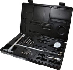 Mitutoyo - 5 Anvil, 10 to 16" Dial Bore Gage - 0.0001" Graduation, 9.8" Gage Depth, Accurate to 0.00008", Carbide Contact Point - USA Tool & Supply
