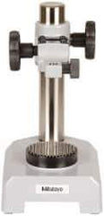 Mitutoyo - Hardened Steel, Rectangular Base, Stand - 205mm High, 168mm Base Length x 110mm Base Width x 45mm Base Height, Includes Holder - USA Tool & Supply
