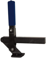 Gibraltar - 1,000 Lb Holding Capacity, Vertical Handle, Manual Hold Down Toggle Clamp - 177° Handle Movement, 180° Bar Opening, Solid Bar, Flanged Base, Electro-Plated Zinc, Carbon Steel - USA Tool & Supply