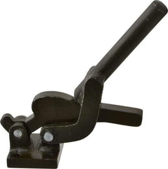 Gibraltar - 1,000 Lb Holding Capacity, Vertical Handle, Manual Hold Down Toggle Clamp - 95° Handle Movement, Solid Bar, Flanged Base - USA Tool & Supply