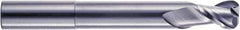 RobbJack - 1/2", 2 Flute, Single End, Solid Carbide, 0.06" Corner Radius End Mill - 5" OAL, 40° Helix, Right Hand Flute, 1/2" LOC, Right Hand Cut, 1-1/4" Extended Reach - USA Tool & Supply