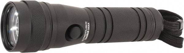 Streamlight - White LED Bulb, 100 Lumens, Industrial/Tactical Flashlight - Black Aluminum Body, 3 AAA Batteries Included - USA Tool & Supply
