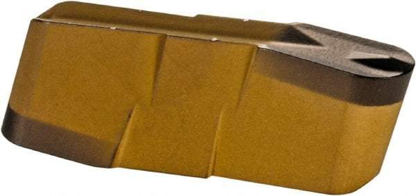 Iscar - 318159GIP Grade IC8250, 3.18mm Cutting Width Carbide Grooving Insert - 12.19mm Max Depth of Cut, Neutral, 1.6mm Corner Radius, TiCN/Al2O3/TiN Finish - USA Tool & Supply