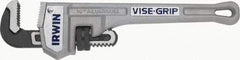 Irwin - 10" Aluminum Straight Pipe Wrench - 1-1/2" Pipe Capacity - USA Tool & Supply