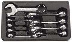 GearWrench - 10 Piece, 3/8" to 15/16", 12 Point Combination Wrench Set - Inch Measurement Standard, Full Polish Finish, Comes in Plastic Tray - USA Tool & Supply