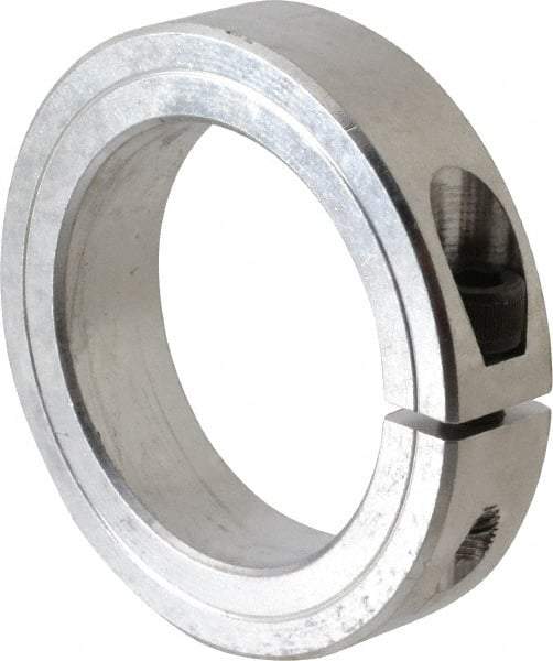 Climax Metal Products - 2-1/4" Bore, Aluminum, One Piece Clamping Shaft Collar - 3-1/4" Outside Diam, 3/4" Wide - USA Tool & Supply