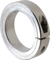 Climax Metal Products - 2-1/4" Bore, Aluminum, One Piece Clamping Shaft Collar - 3-1/4" Outside Diam, 3/4" Wide - USA Tool & Supply