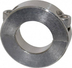 Climax Metal Products - 15/16" Bore, Stainless Steel, Two Piece Two Piece Split Shaft Collar - 1-3/4" Outside Diam, 1/2" Wide - USA Tool & Supply