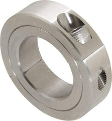 Climax Metal Products - 1-5/16" Bore, Stainless Steel, Two Piece Two Piece Split Shaft Collar - 2-1/4" Outside Diam, 9/16" Wide - USA Tool & Supply