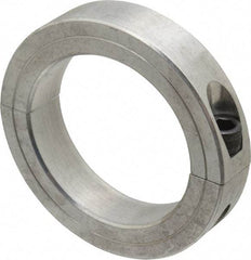 Climax Metal Products - 3" Bore, Aluminum, Two Piece Two Piece Split Shaft Collar - 4-1/4" Outside Diam, 7/8" Wide - USA Tool & Supply