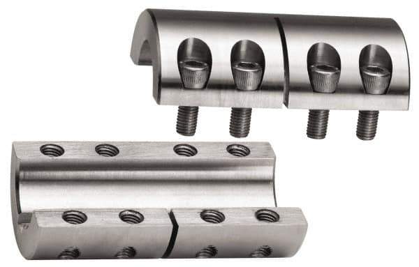 Climax Metal Products - 5/8" Inside x 1-5/16" Outside Diam, Two Piece Rigid Coupling without Keyway - 2" Long - USA Tool & Supply