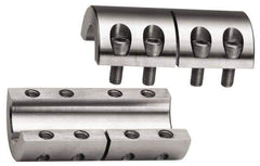 Climax Metal Products - 1" Inside x 1-3/4" Outside Diam, Two Piece Rigid Coupling without Keyway - 3" Long - USA Tool & Supply