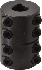 Climax Metal Products - 3/4" Inside x 1-1/2" Outside Diam, Two Piece Rigid Coupling with Keyway - 2-1/4" Long x 3/16" Keyway Width x 3/32" Keyway Depth - USA Tool & Supply