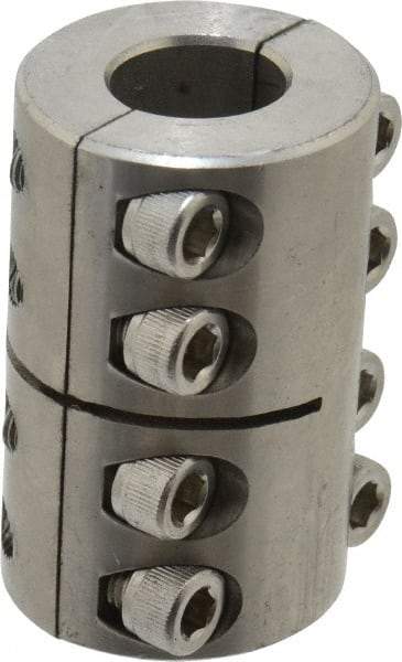 Climax Metal Products - 3/4" Inside x 1-1/2" Outside Diam, Two Piece Rigid Coupling without Keyway - 2-1/4" Long - USA Tool & Supply