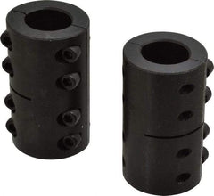 Climax Metal Products - 1" Inside x 1-3/4" Outside Diam, Two Piece Rigid Coupling without Keyway - 3" Long - USA Tool & Supply