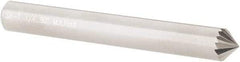 M.A. Ford - 1/4" Cut Diam, 1/4" Shank Diam, Cone Head Single Cut Burr - Carbide, Point End, 1/8" LOC, 2" OAL - USA Tool & Supply