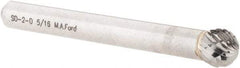 M.A. Ford - 5/16" Cut Diam, 1/4" Shank Diam, Ball Head Double Cut Burr - Carbide, Radius End, 9/32" LOC, 2-9/32" OAL - USA Tool & Supply