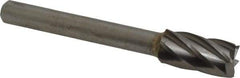 M.A. Ford - 3/8" Cut Diam, 1/4" Shank Diam, Cylinder with End Cut Head Single Cut Burr - Carbide, End Cut End, 3/4" LOC, 2-3/4" OAL - USA Tool & Supply