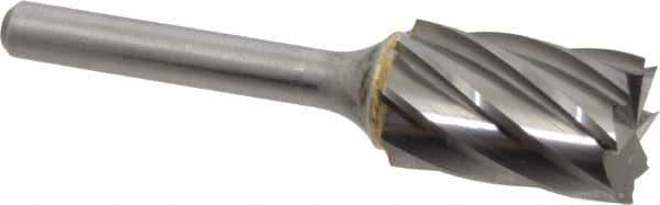 M.A. Ford - 5/8" Cut Diam, 1/4" Shank Diam, Cylinder with End Cut Head Single Cut Burr - Carbide, End Cut End, 1" LOC, 3" OAL - USA Tool & Supply