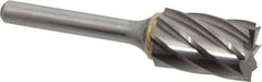 M.A. Ford - 5/8" Cut Diam, 1/4" Shank Diam, Cylinder with End Cut Head Single Cut Burr - Carbide, End Cut End, 1" LOC, 3" OAL - USA Tool & Supply