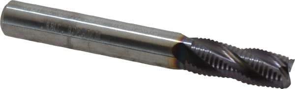Guhring - 5/16" Diam, Fine Pitch, 3/4" LOC, 4 Flute Solid Carbide Roughing Square End Mill - FIREX Finish, 2-1/2" OAL, 5/16" Shank Diam, Single End, Centercutting - USA Tool & Supply