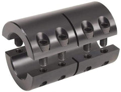 Climax Metal Products - 15mm Inside x 34mm Outside Diam, Metric Two-Piece Clamping Rigid Coupling - 50mm Long - USA Tool & Supply