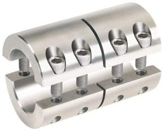 Climax Metal Products - 30mm Inside x 53mm Outside Diam, Metric Two-Piece Clamping Rigid Coupling - 83mm Long - USA Tool & Supply