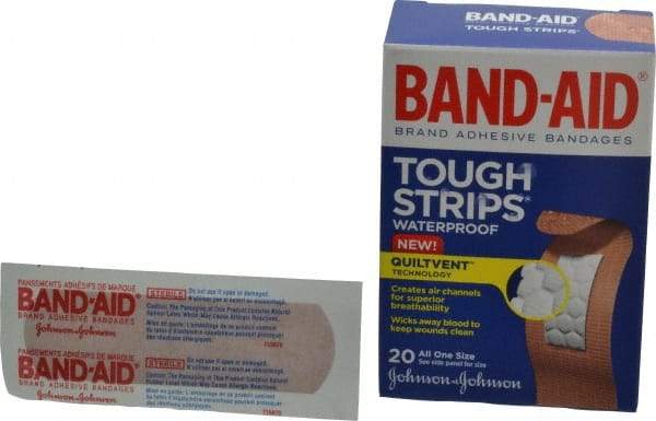 Johnson & Johnson - 3-1/4" Long x 1" Wide, General Purpose Self-Adhesive Bandage - Waterproof - USA Tool & Supply