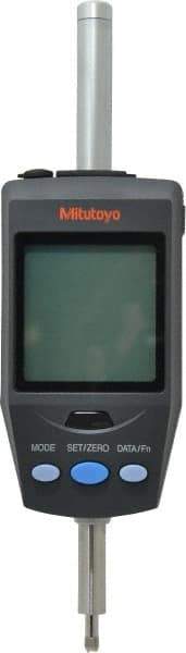 Mitutoyo - 0 to 30.4mm Range, 0.00002, 0.00005, 0.0001, 0.0002 & 0.0005" Graduation, Electronic Drop Indicator - Accurate to 0.0015mm, English & Metric System, LCD Display - USA Tool & Supply