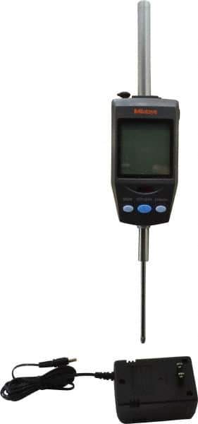 Mitutoyo - 0 to 60.9mm Range, 0.00002, 0.00005, 0.0001, 0.0002 & 0.0005" Graduation, Electronic Drop Indicator - Accurate to 0.0025mm, English & Metric System, LCD Display - USA Tool & Supply