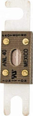 Cooper Bussmann - 40 Amp Non-Time Delay Fast-Acting Forklift & Truck Fuse - 125VAC, 80VDC, 3.18" Long x 0.75" Wide, Littelfuse CNL40, Bussman ANL-40, Ferraz Shawmut CNN40 - USA Tool & Supply