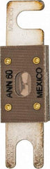 Cooper Bussmann - 60 Amp Non-Time Delay Fast-Acting Forklift & Truck Fuse - 125VAC, 80VDC, 3.18" Long x 0.75" Wide, Littelfuse CNN60, Bussman ANN-60, Ferraz Shawmut CNN60 - USA Tool & Supply