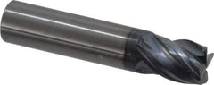 SGS - 5/8", 4 Flute, Single End, Solid Carbide, 0.0350 - 0.0400" Corner Radius End Mill - 3" OAL, Right Hand Flute, 3/4" LOC, Right Hand Cut - USA Tool & Supply