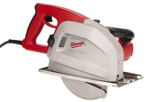 Milwaukee Tool - 13 Amps, 8" Blade Diam, 3,700 RPM, Electric Circular Saw - 120 Volts, 1.75 hp, 15' Cord Length, 5/8" Arbor Hole, Right Blade - USA Tool & Supply