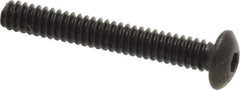 Value Collection - #6-32 UNC Hex Socket Drive, Button Screw - Alloy Steel, Black Oxide Finish, Fully Threaded, 1" Length Under Head - USA Tool & Supply
