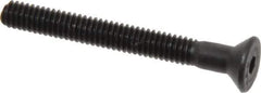 Value Collection - #8-32 UNC Hex Socket Drive, 82° Flat Screw - Alloy Steel, Black Oxide Finish, Partially Threaded, 1-1/2" OAL - USA Tool & Supply