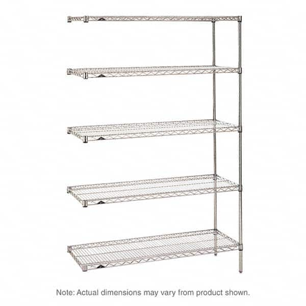 Metro - 2,000 Lb Capacity 5 Shelf Wire Shelving - Add-On Unit - USA Tool & Supply