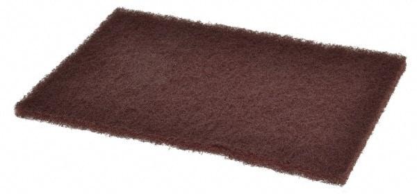 Standard Abrasives - Aluminum Oxide Hand Pad - Maroon, 6" Wide x 9" Long, Nonwoven - USA Tool & Supply