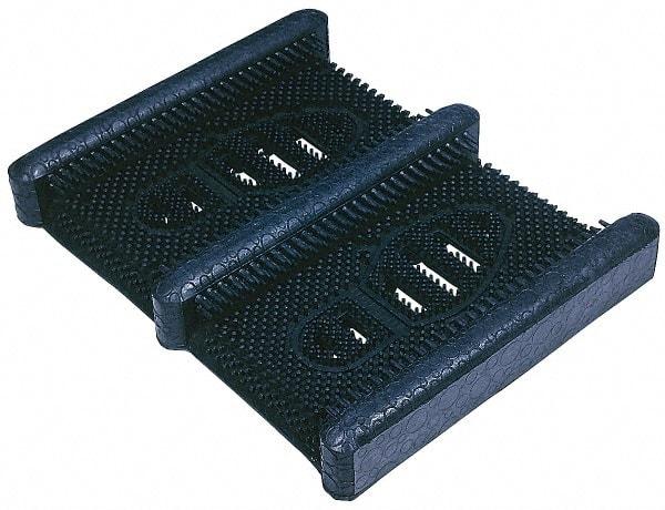 Wearwell - 15-1/4 Inch Long x 12-3/8 Inch Wide, Boot Scrape Surface, Entrance Matting - 1 Inch Thick, Outdoor, Black, Series 229 - USA Tool & Supply