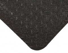 Wearwell - 5' Long x 3' Wide, Dry Environment, Anti-Fatigue Matting - Black, Vinyl with Nitrile Blend Base, Beveled on 4 Sides - USA Tool & Supply
