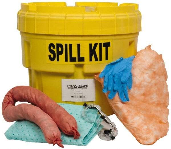 PRO-SAFE - Hazardous Materials Spill Kit - 55 Gal Polyethylene Drum - USA Tool & Supply