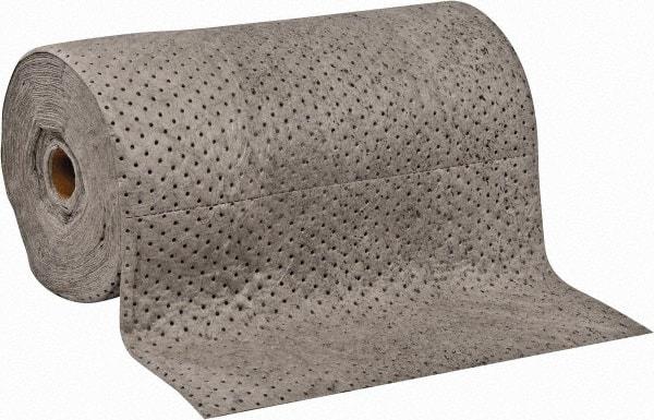 PRO-SAFE - 57 Gal Capacity per Package, Universal Roll - 150' Long x 30" Wide, Gray, Polypropylene - USA Tool & Supply