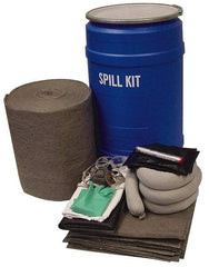 PRO-SAFE - Battery Acid Spill Kit - 30 Gal Polypropylene Drum - USA Tool & Supply