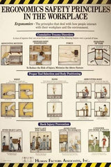 NMC - 24" Wide x 36" High Laminated Paper Ergonomics Information Poster - English - USA Tool & Supply