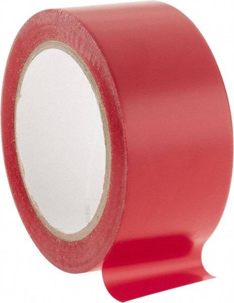 NMC - Red Solid Color Vinyl Tape - 2" Wide x 108' Long x 0.002" Thick, General Traffic - USA Tool & Supply