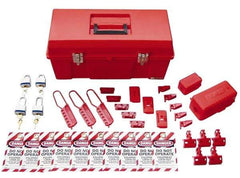 NMC - 38 Piece Electrical Lockout Kit - Comes in Tool Box - USA Tool & Supply