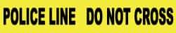 NMC - 1,000' Long x 3" Wide Roll, Polyethylene, Yellow Barricade Tape - Message: Police Line - Do Not Cross - USA Tool & Supply